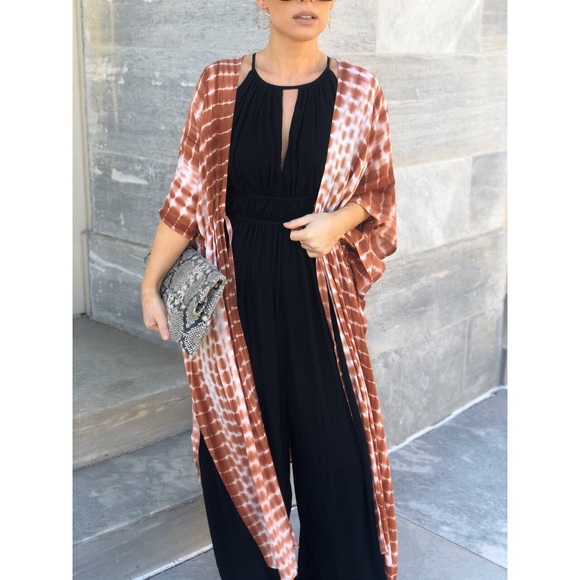 Last 1 ✨SHARA Tie Dye Kimono - Rust - Picture 3 of 8